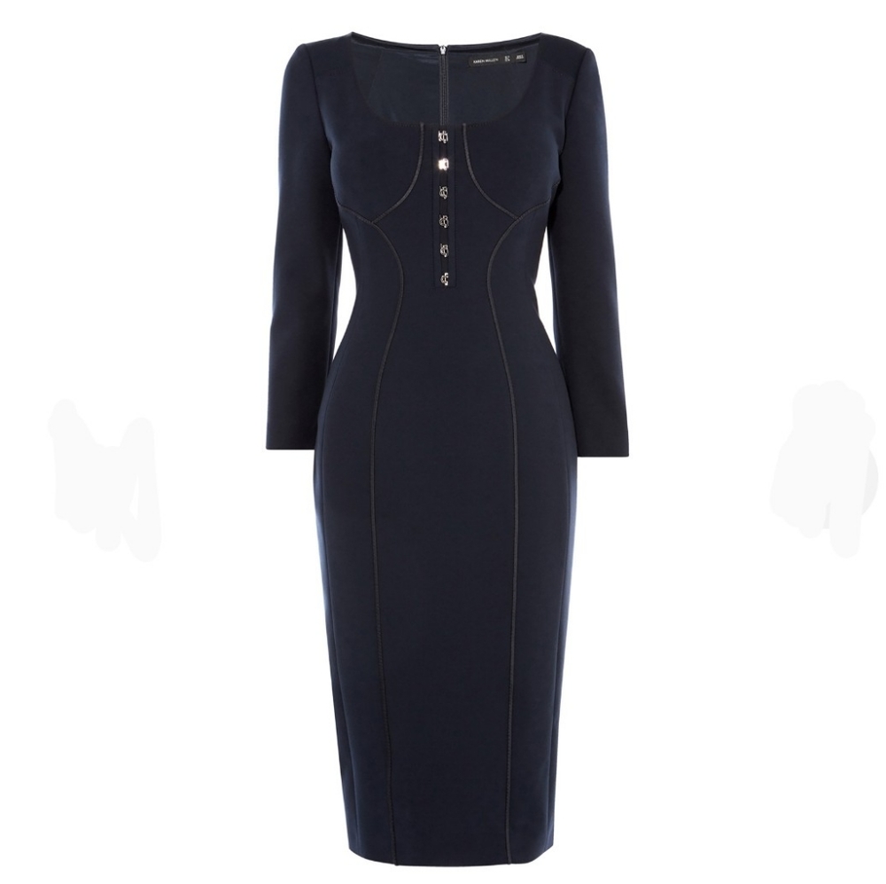 Karen Millen | Pencil Dress w/ Contour Panelling